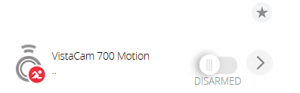 VistaCam 700 motion sensor i Vera med UI7