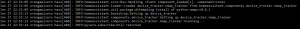 När du startar om HA kommer du se nått liknande med nmap_tracker i loggen.