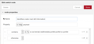 Genom att söka efter textsträngen som jag tidigare identifierade kan jag sortera ut korrekt data