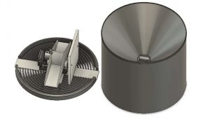 Så här ser den nuvarande modellen ut i Fusion 360, stl filen för den finns längre ner på sidan.