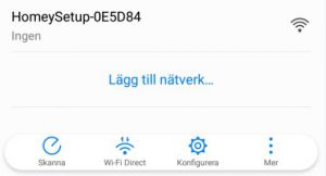 Koppla upp telefonen mot Homey:n