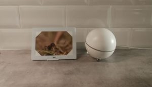 Här är min Homey tillsammans med en Fibaro Swipe.