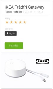 Jag kommer nu använda IKEA Gateway:en för att styra belysningen, men styra det från Homey