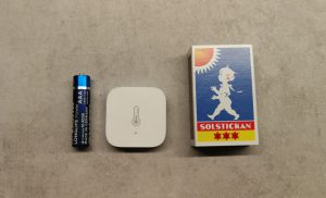 Aqara sensor med temperatur, luftfuktighet & lufttryck. Kommunikation via Zigbee