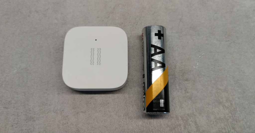 Xiaomi aqara vid ett AA batteri