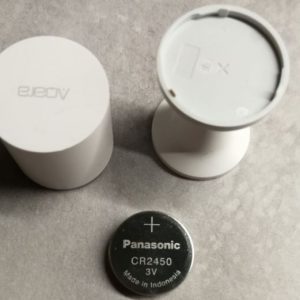 Aqara rörelsesensor demonterad.