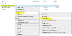 packa upp med 7-zip här