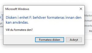 Tryck på avbryt när etcher är klar