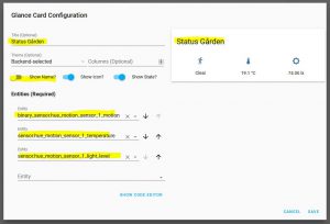 Lovelace UI Glance Card