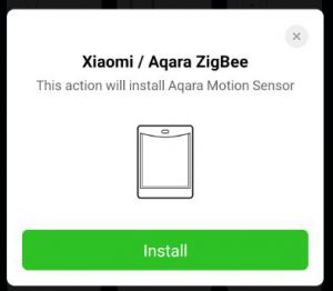 Välj Xiaomi Aqra motion sensor