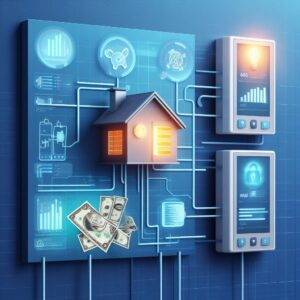 Genererad bild för att visa hur ett hem kan spara pengar med hjälp av hemautomation